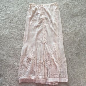 Free People sheer lace maxi skirt